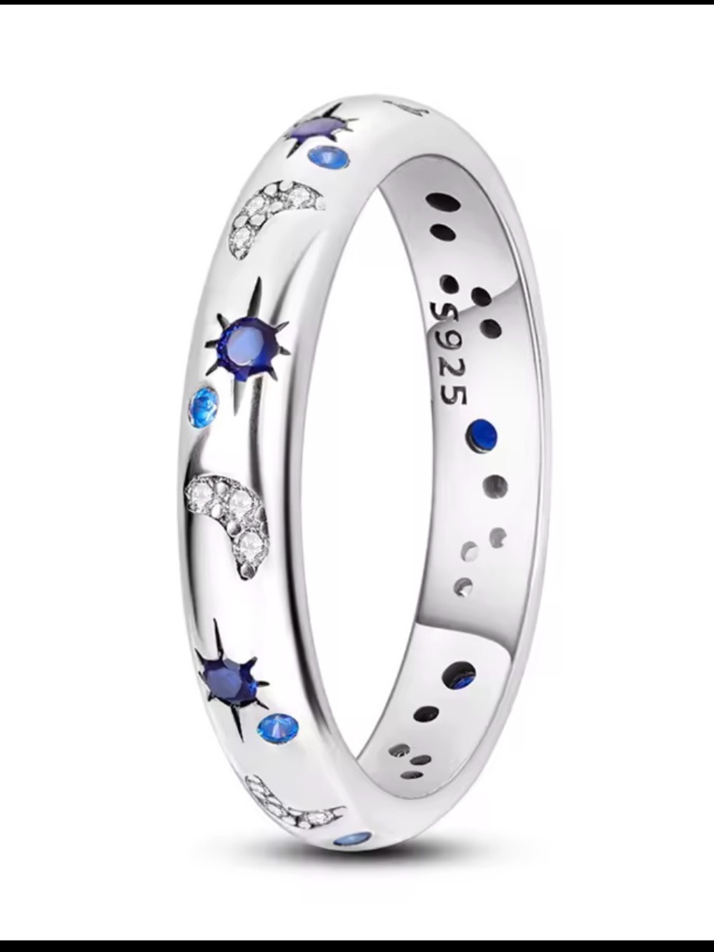 Sterling Silver Blue Celestial Ring - S925
